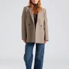 Double-Breasted Blazer Oat Melange