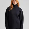 Double-knit Turtleneck Black