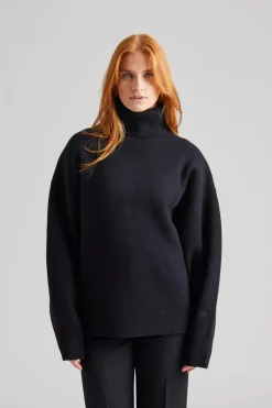 Double-knit Turtleneck Black