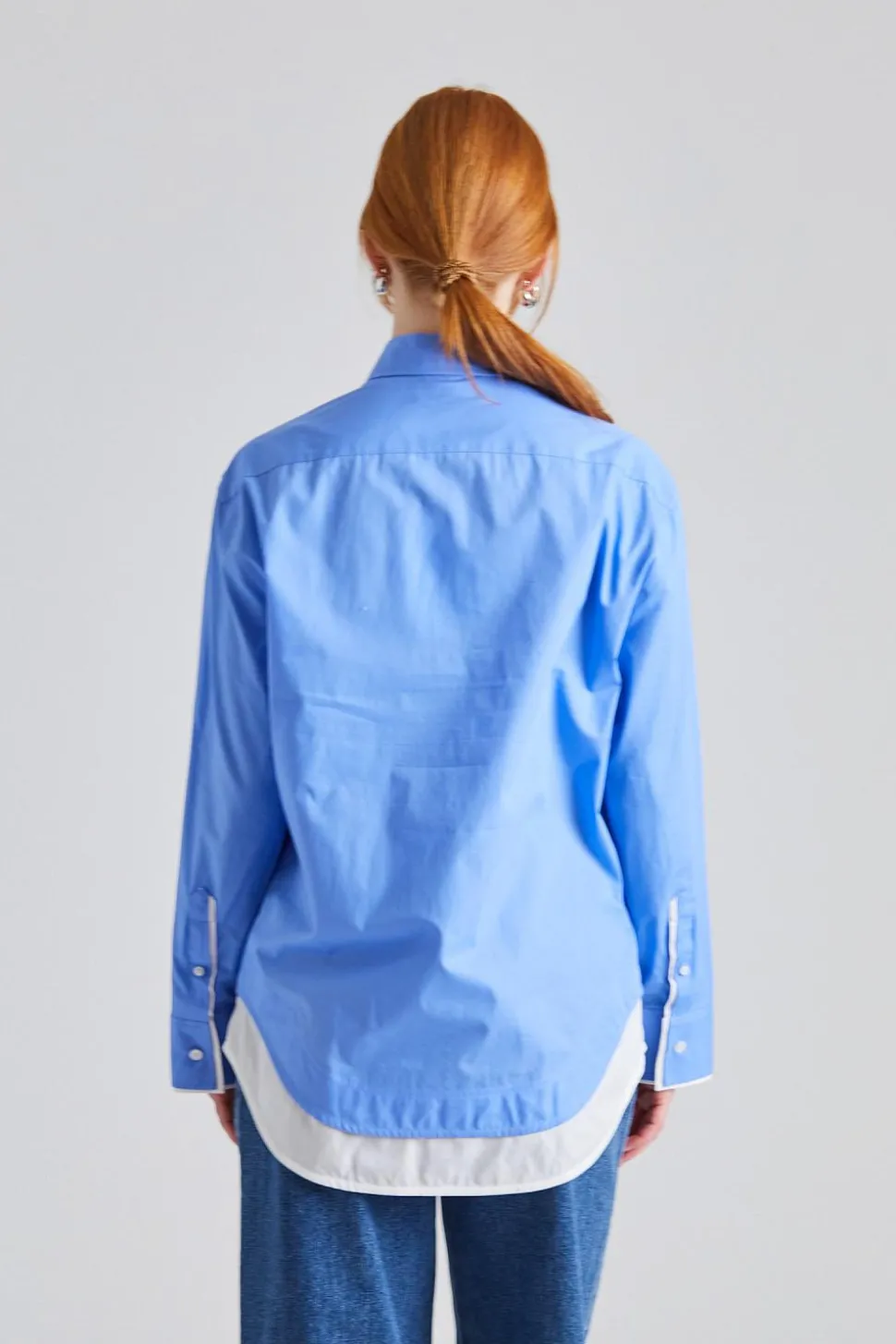 Double-Leayer Shirt Oxford Blue