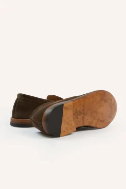 Drake's Summer Loafer Dark Brown