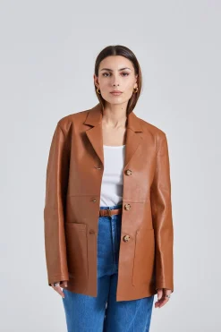 Easy Leather Jacket Tan