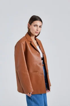 Easy Leather Jacket Tan