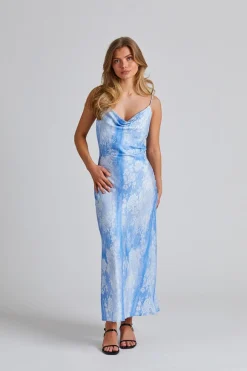 Eila Print Dress Blue Mix
