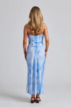 Eila Print Dress Blue Mix