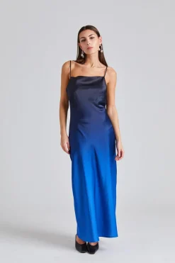 Eila Print Dress Dk Blue Mix