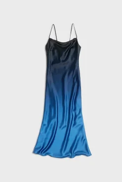 Eila Print Dress Dk Blue Mix