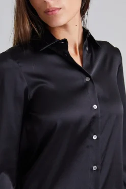 Eira Silk Shirt Black