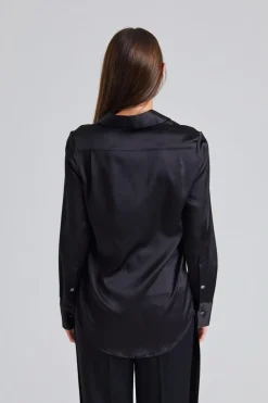 Eira Silk Shirt Black