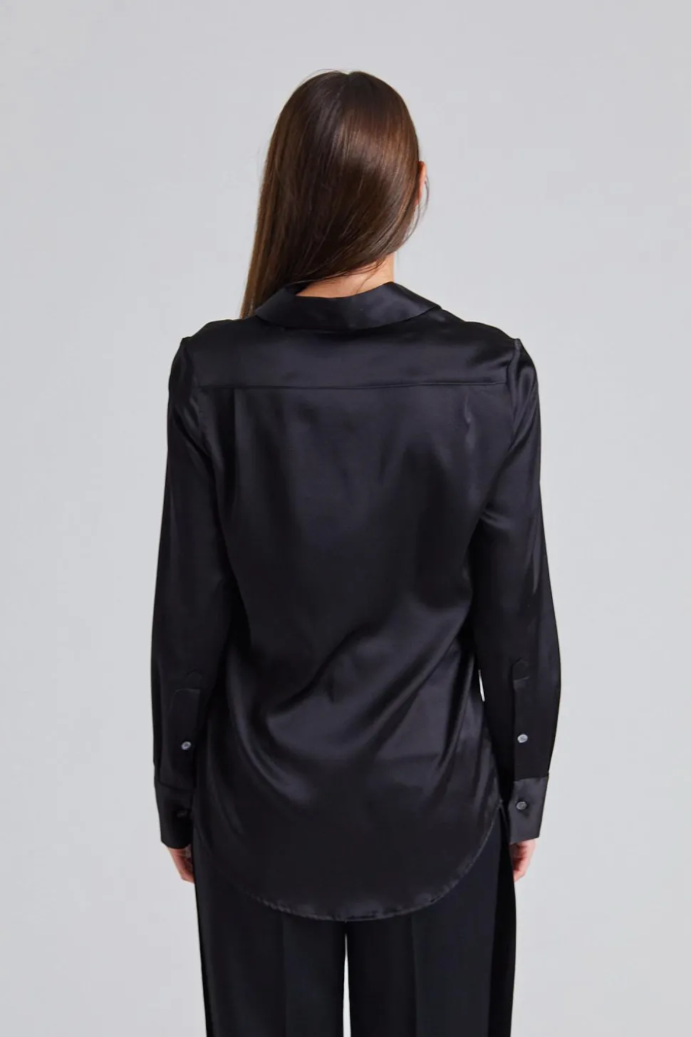 Eira Silk Shirt Black