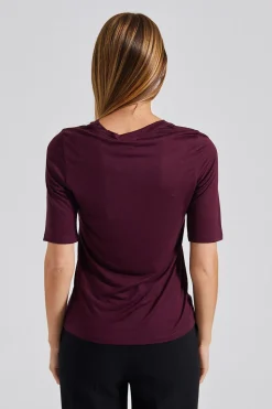 Elena Tee Burgundy