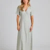Ellen Wrap Dress Petite Green Flower