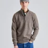 Essential Lambswool Half Zip Stone