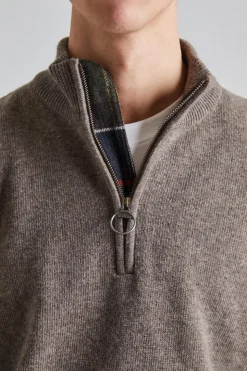 Essential Lambswool Half Zip Stone