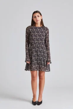 Estelle Mini Dress Brown Wild Flower
