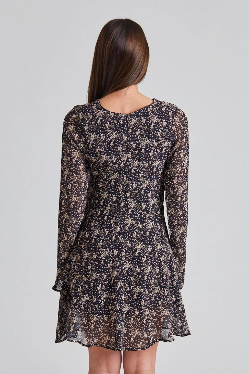 Estelle Mini Dress Brown Wild Flower