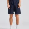 Ezra Relaxed Cotton Linen Short Dark Navy