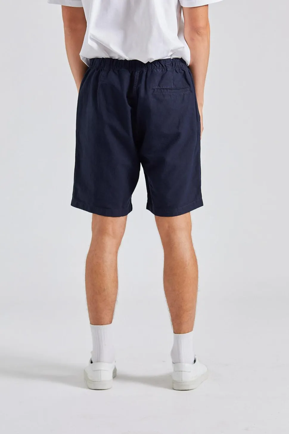 Ezra Relaxed Cotton Linen Short Dark Navy