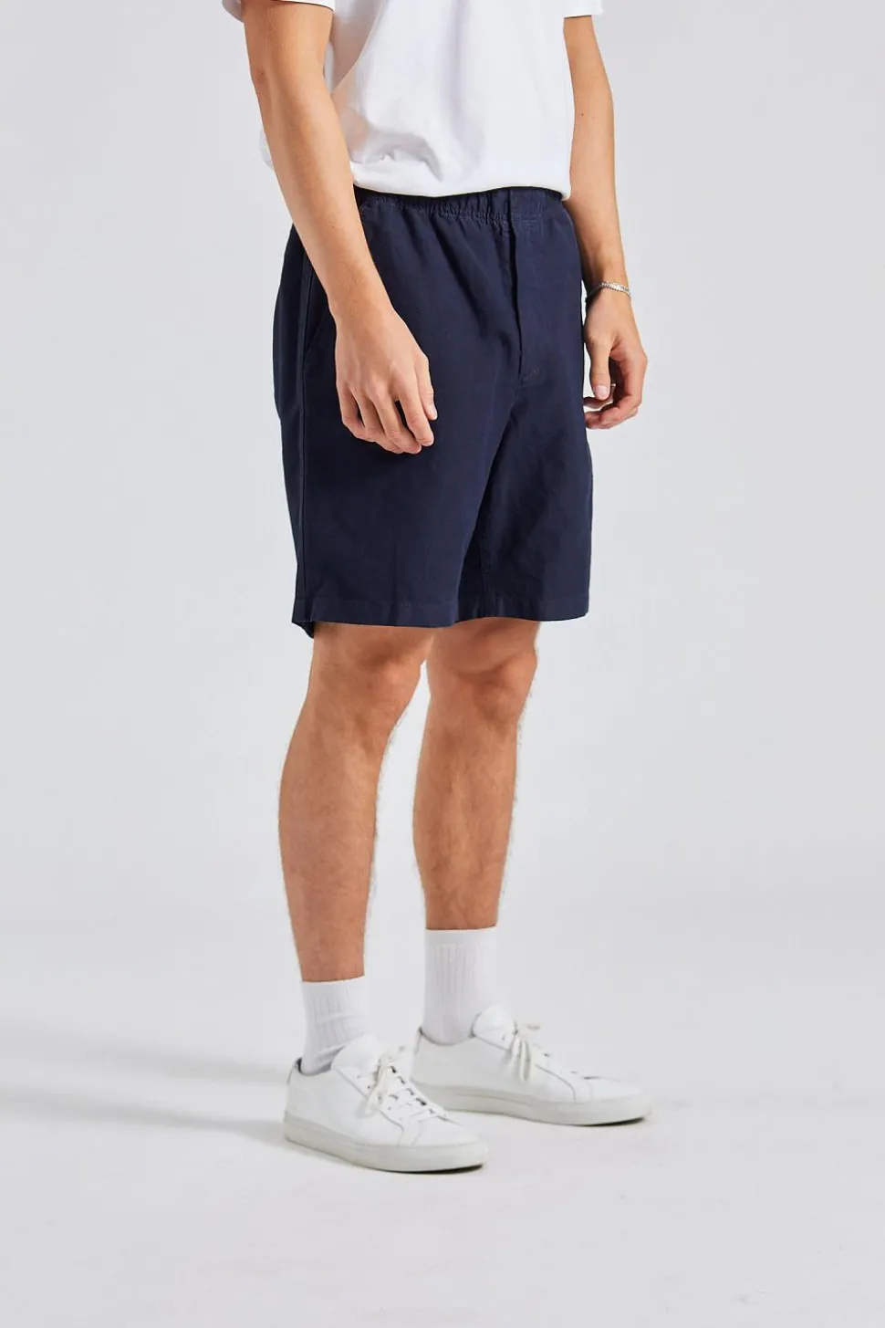 Ezra Relaxed Cotton Linen Short Dark Navy
