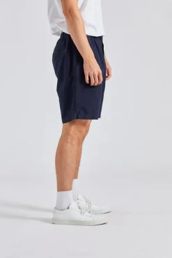 Ezra Relaxed Cotton Linen Short Dark Navy