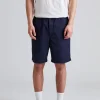 Ezra Relaxed Organic Stretch Twill Shorts Dk Navy