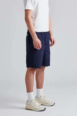 Ezra Relaxed Organic Stretch Twill Shorts Dk Navy