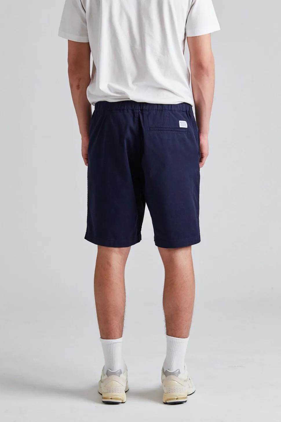 Ezra Relaxed Organic Stretch Twill Shorts Dk Navy