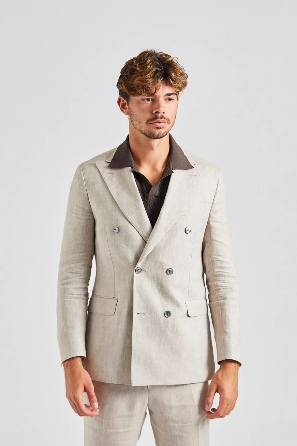 Farris Delon Suit Trench Beige