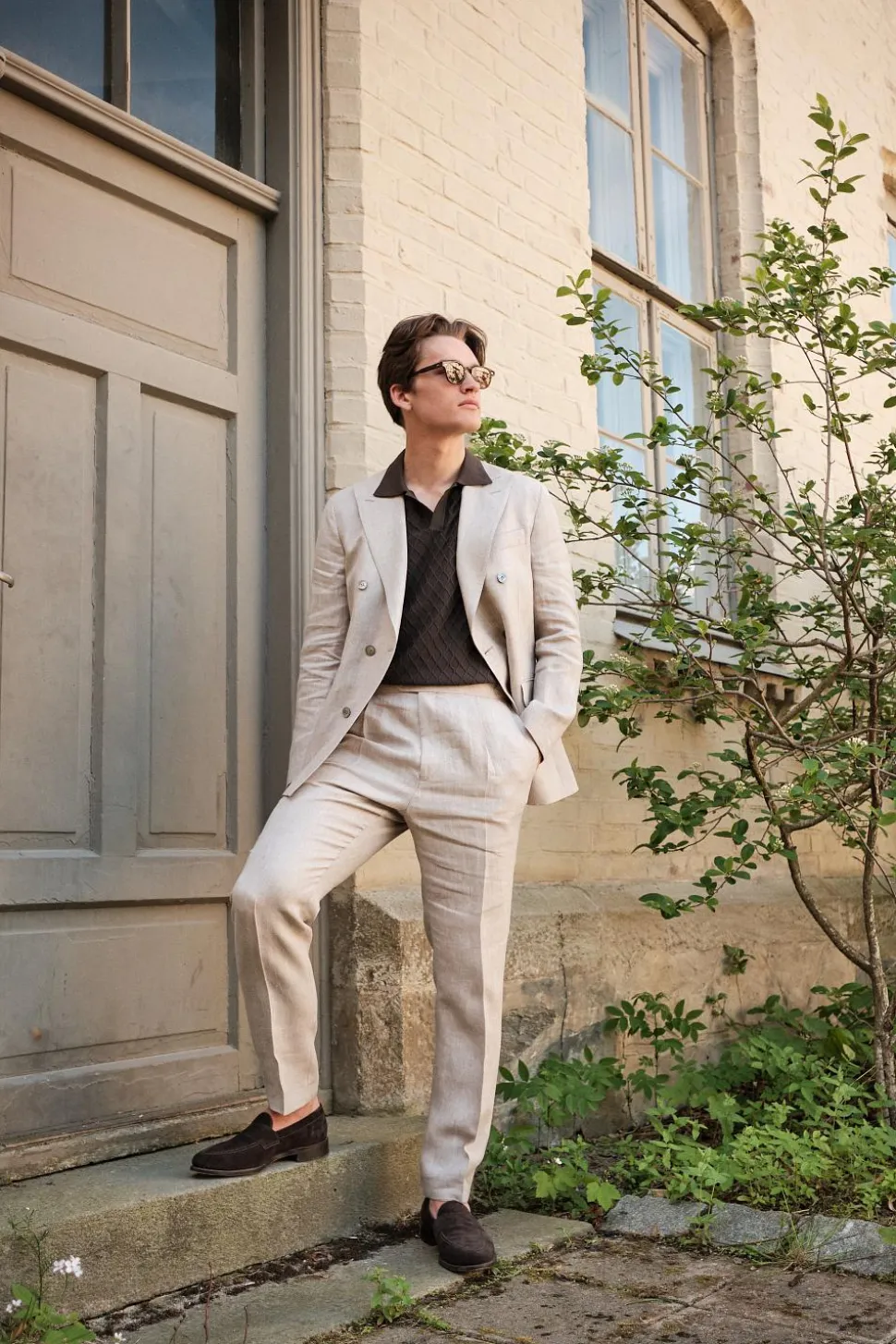 Farris Delon Suit Trench Beige