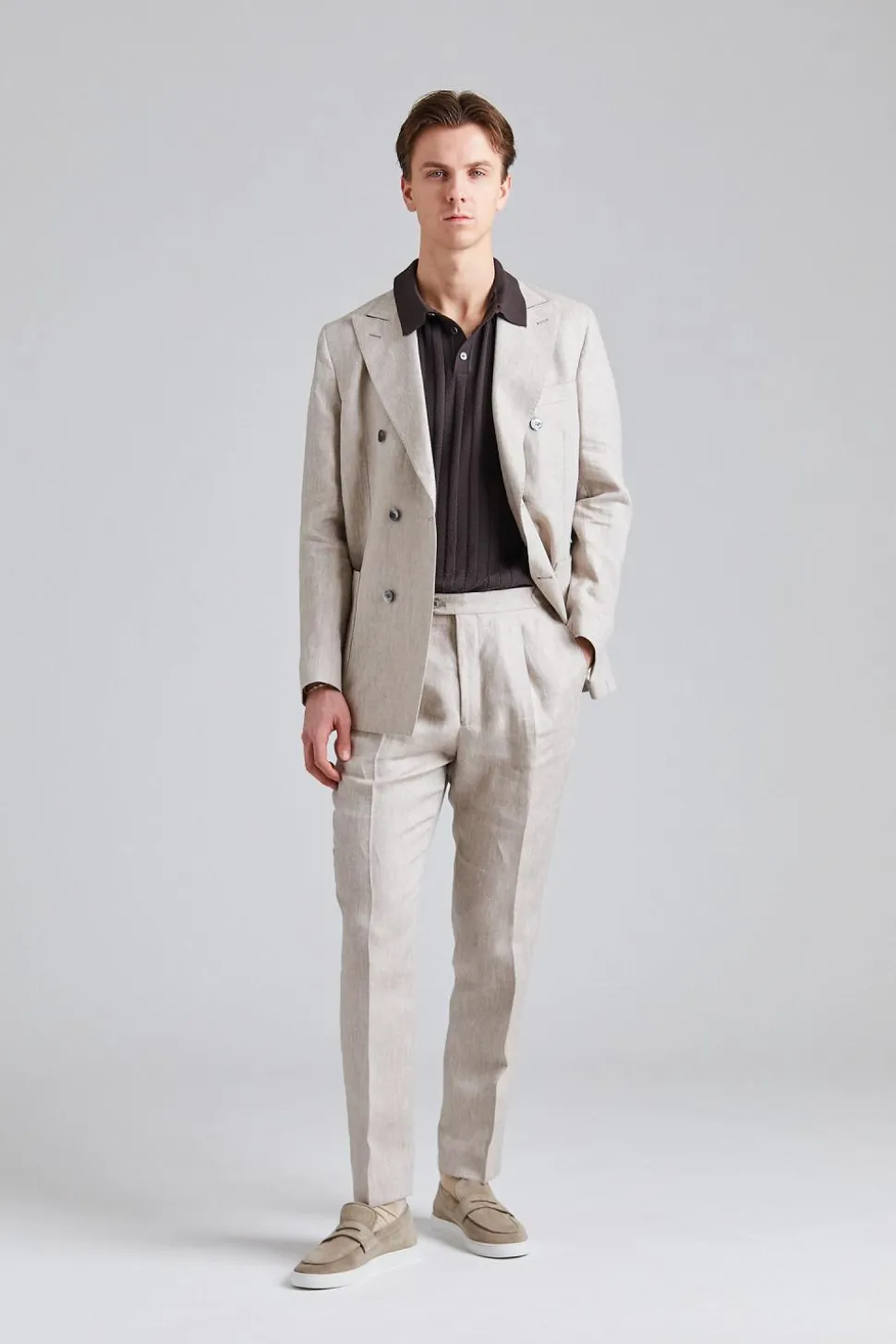 Farris Patch Delon Suit Trench Beige