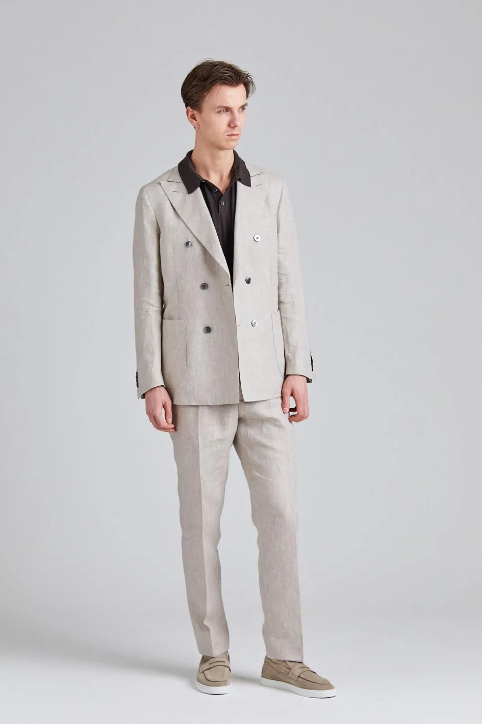 Farris Patch Delon Suit Trench Beige