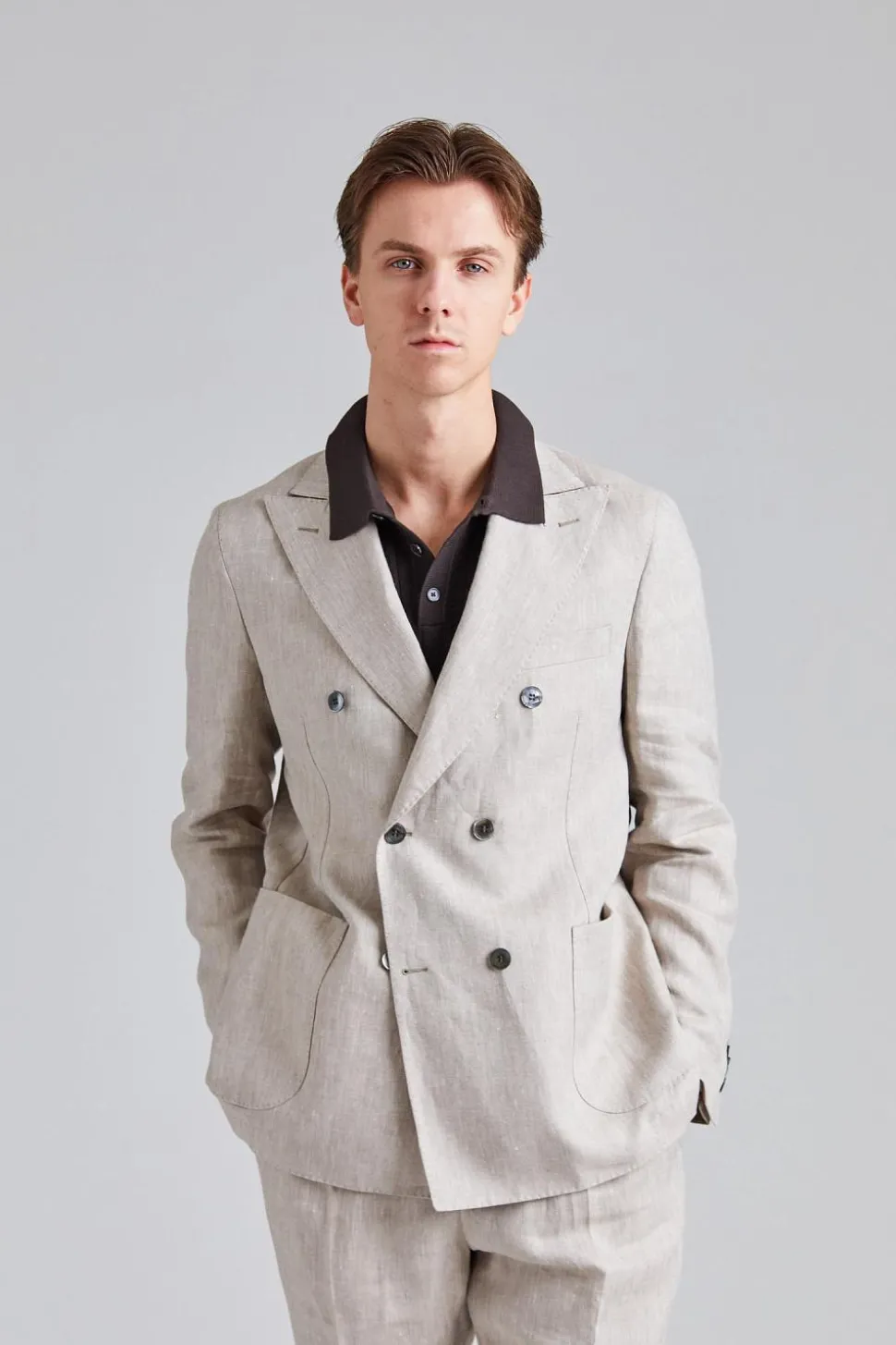 Farris Patch Soft Blazer Trench Beige