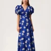 Ferrone Midi Dress Ocean Blue