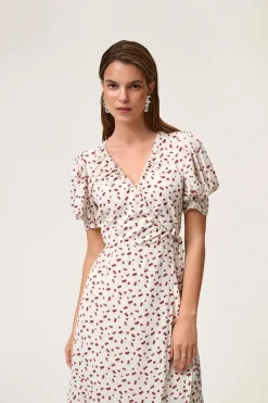 Ferrone Midi Dress White Cherry