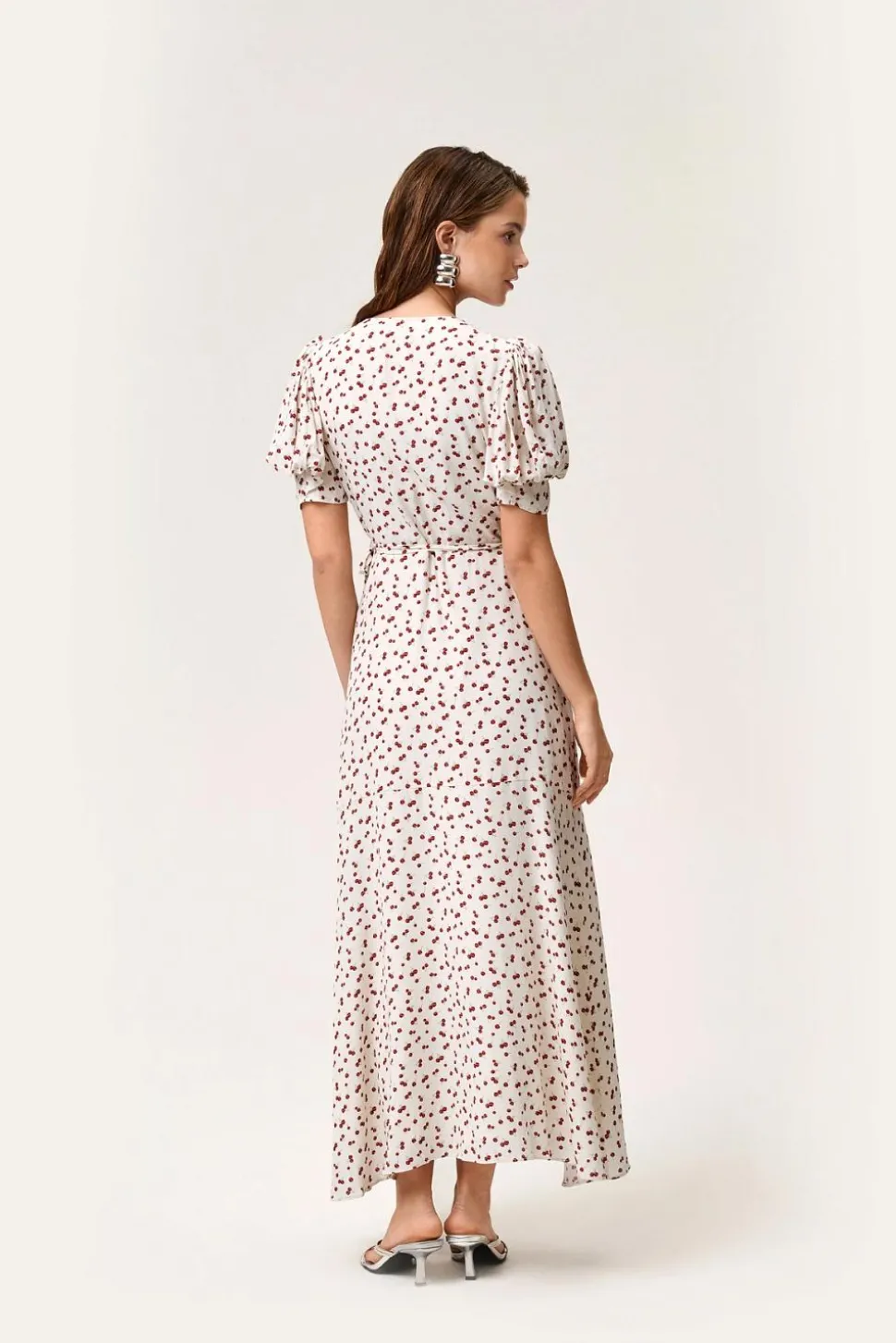 Ferrone Midi Dress White Cherry