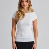 Fine Rib Tee White
