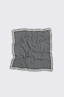 Fine Wool Scarf Monogram Ecru Mix