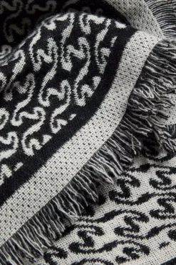 Fine Wool Scarf Monogram Ecru Mix