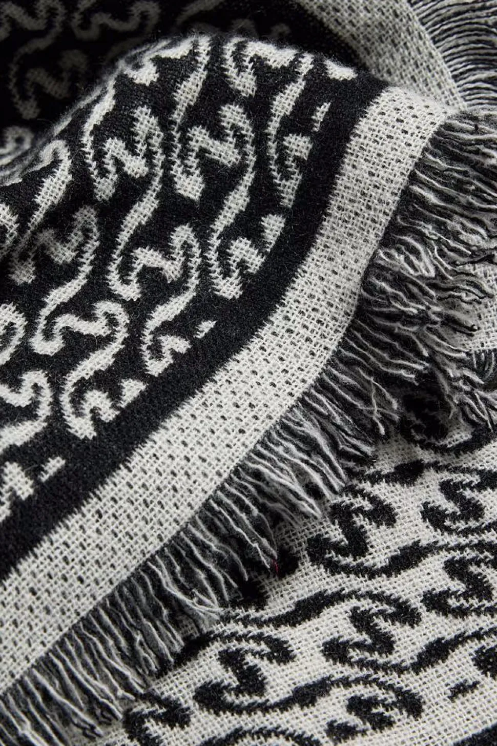 Fine Wool Scarf Monogram Ecru Mix