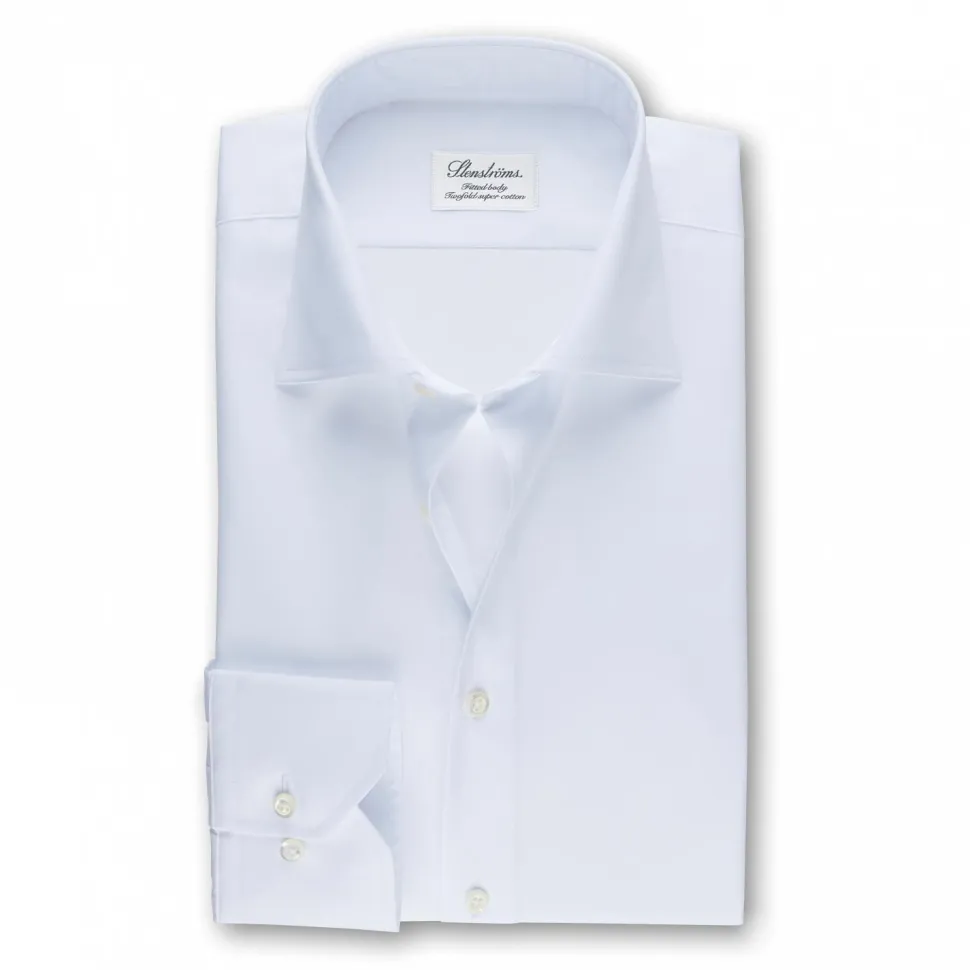 Fitted Body Superior Twill Hvit