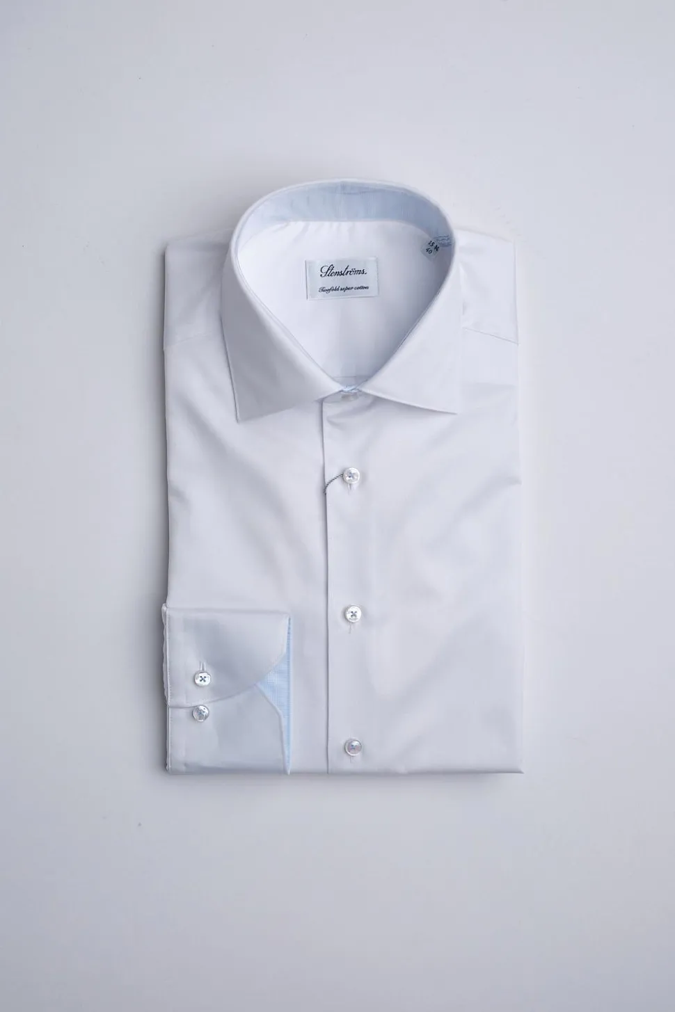 Fitted Body White with Lit Blue Contrast