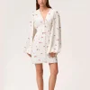 Florence Dress White/Red