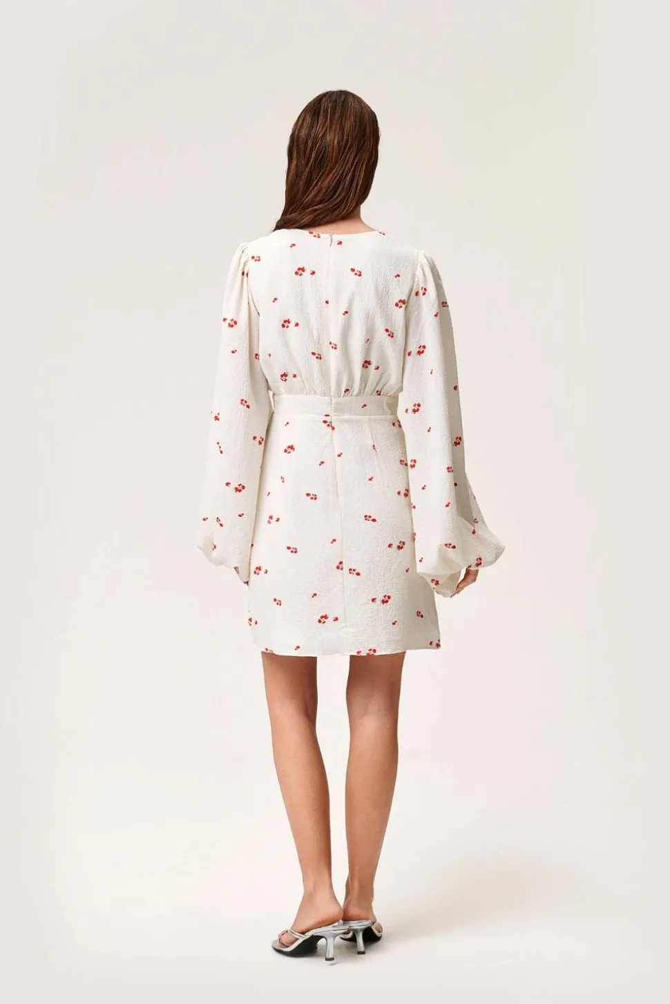 Florence Dress White/Red
