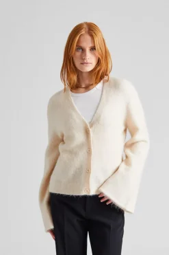 Fluffy Cardigan Canvas Beige