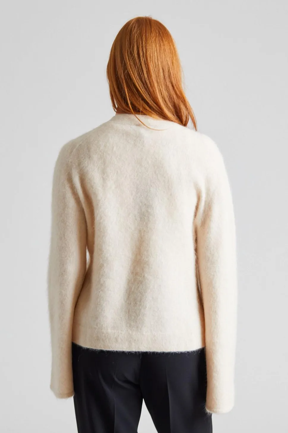 Fluffy Cardigan Canvas Beige