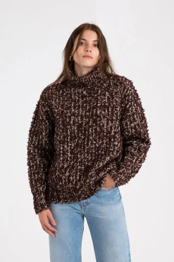 FN-WN-KNIT000483 Chocolate Brown