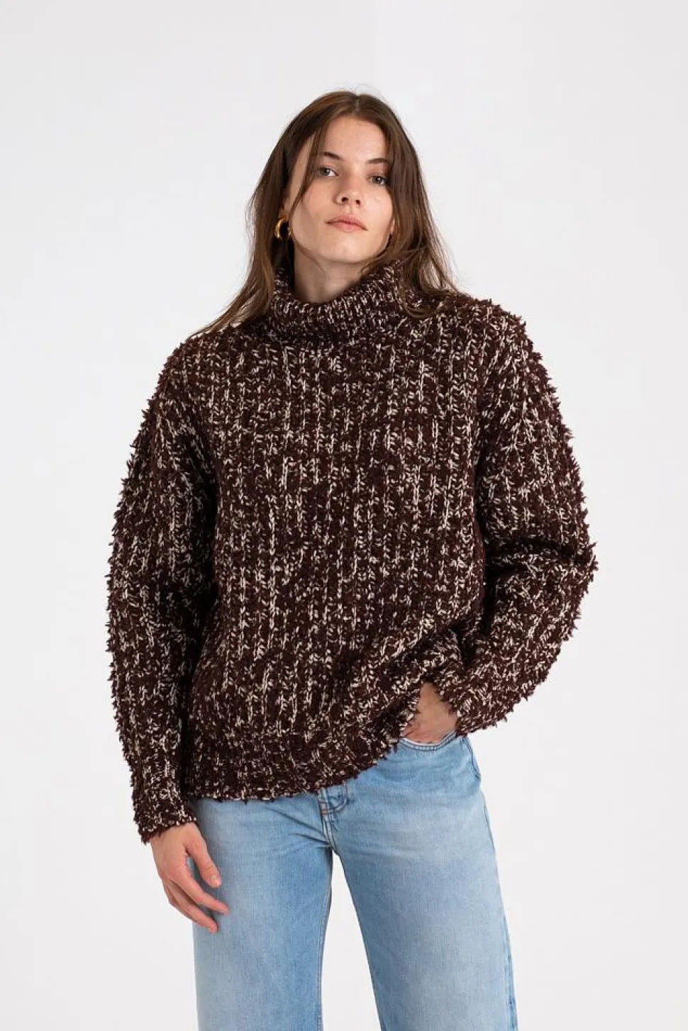 FN-WN-KNIT000483 Chocolate Brown
