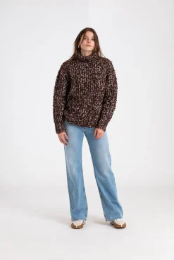 FN-WN-KNIT000483 Chocolate Brown