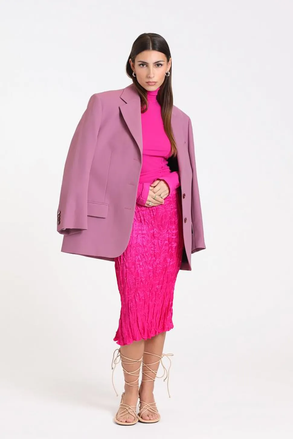 FN-WN-SKIR000491 Fuchsia Pink