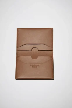 Folded Card Holder Camel Brown FN-UX-SLGS000104